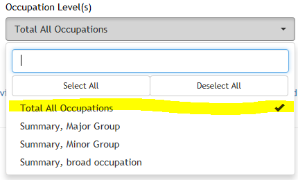 display first dropdown on query tool